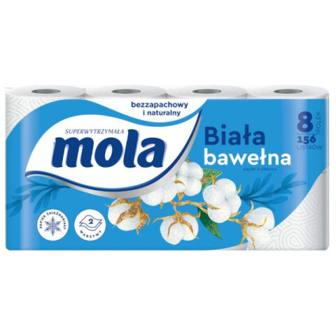 PAPIER TOALETOWY MOLA (8 ROLEK) (BIAŁY)